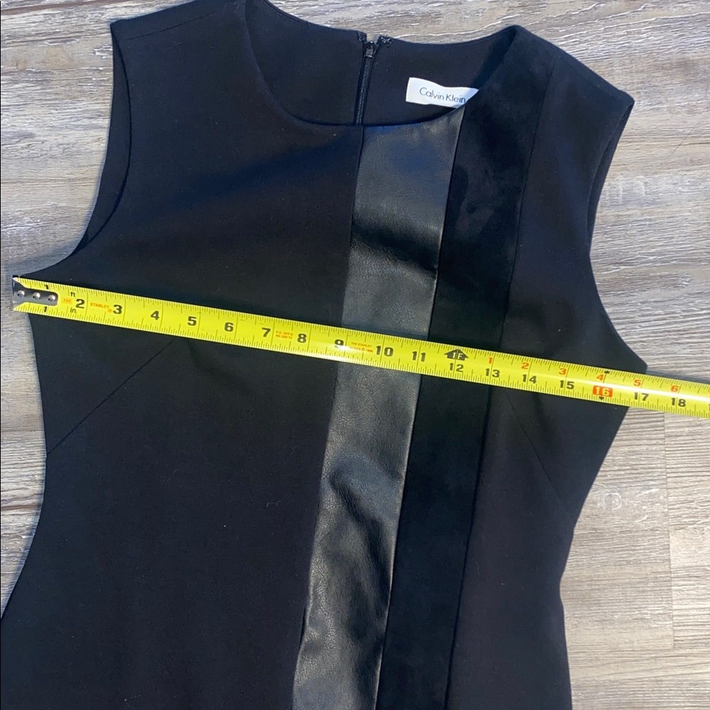 NWOT CALVIN KLEIN Leather Detail Sheath Dress 6 - Picture 5 of 9